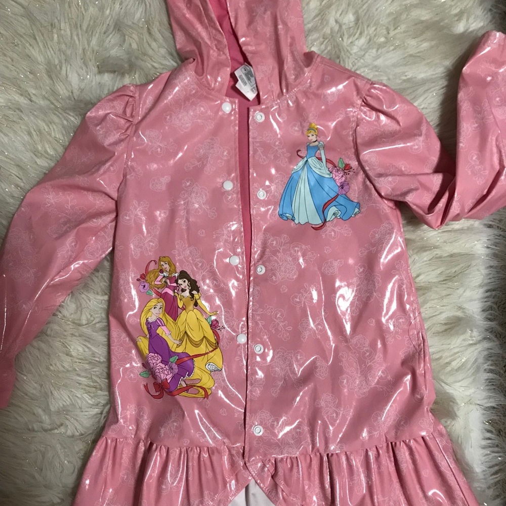 Girl Disney princess pink rain coat